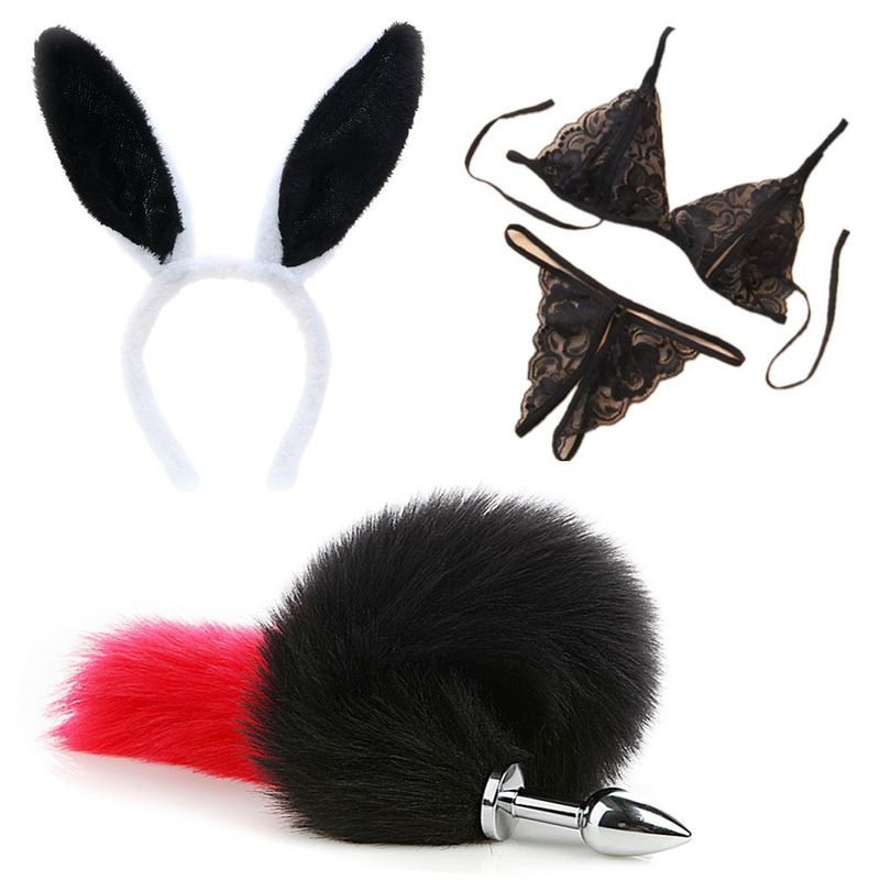 luckyqqyp Sexspielzeug-Set Cosplay Nippelklemmen Analplug Anfänger SM Erstmalige Verwendung_voghion.com