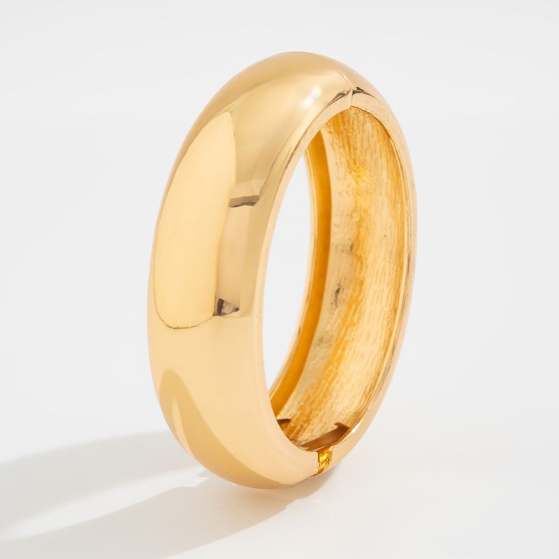 braclet Exaggerated Ins Heavy Metal Smooth Bracelet Geometric Design Personality Wide Bracelet_voghion.com