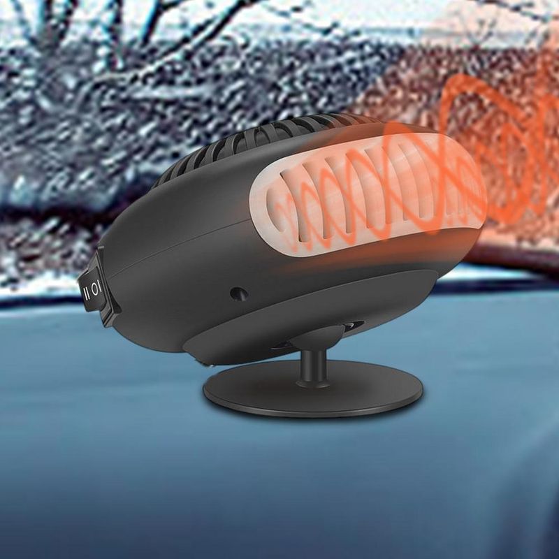 Sbrinatore per parabrezza multifunzione da 12 V, per auto, flessibile, 2 in 1, raffreddatore e riscaldatore_voghion.com