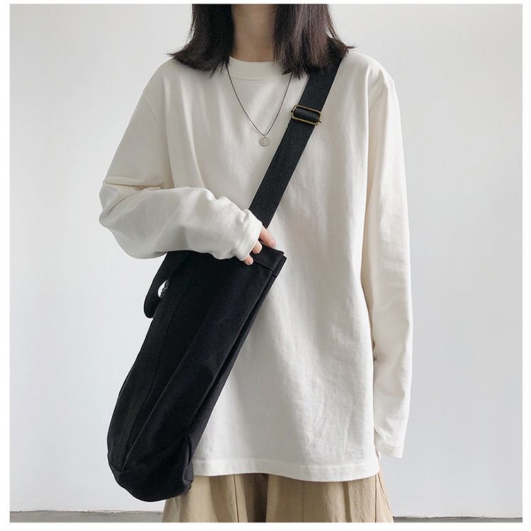 Long Sleeve T-Shirt 2024 Autumn New White Student Inner Layer Base Shirt Korean Style Top For Women_voghion.com