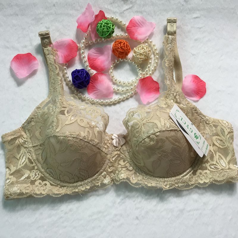 Sujetadores íntimos de encaje sexys de talla grande para mujer, para pechos grandes, estilo pequeño y fino con ajuste de anillo de acero._voghion.com