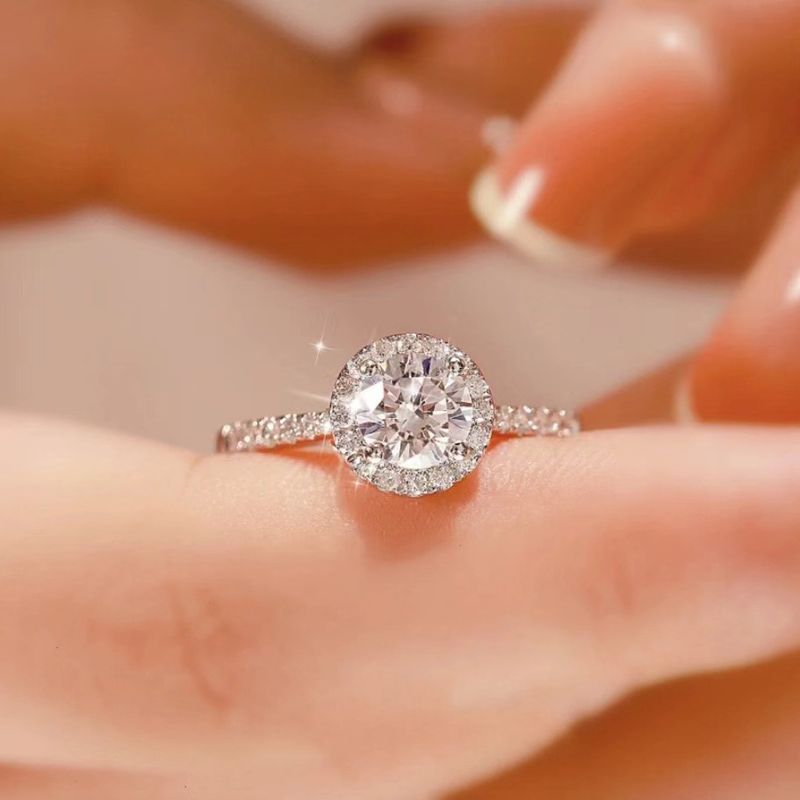 Adjustable Cubic Zirconia Wedding Ring For Women - Elegant Princess Style Stackable Band, Rose Gold/Silver/Gold, Ins Fashion Jewelry_voghion.com