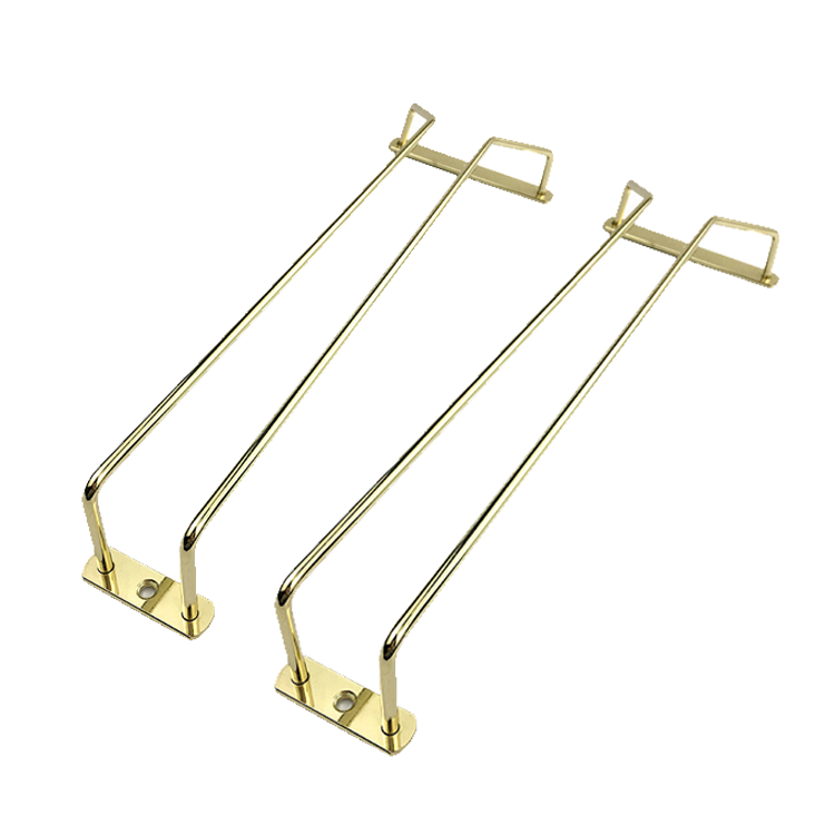 13,7 Zoll Gold Weinglashalter unter Schrank Küche Bar Hängender Kelchhalter, 2er Set_voghion.com