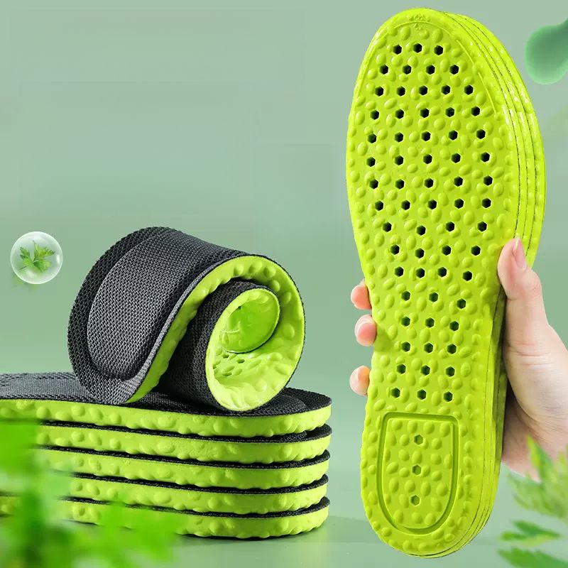 Popcorn Insoles Deodorant Antibacterial Breathable PU Sweat-Absorbing Soft Elastic Men's Boots Leather Women's Summer_voghion.com