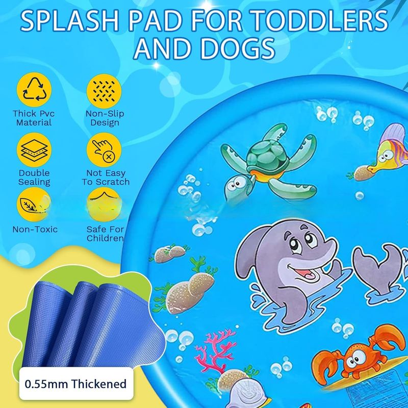 Home PVC Outdoor Grass Children's Play Alphabet Water Spray Mat_voghion.com