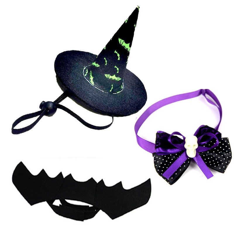 New Atmosphere Accessories Set Halloween Cat Costume Pet Transformation Outfit_voghion.com