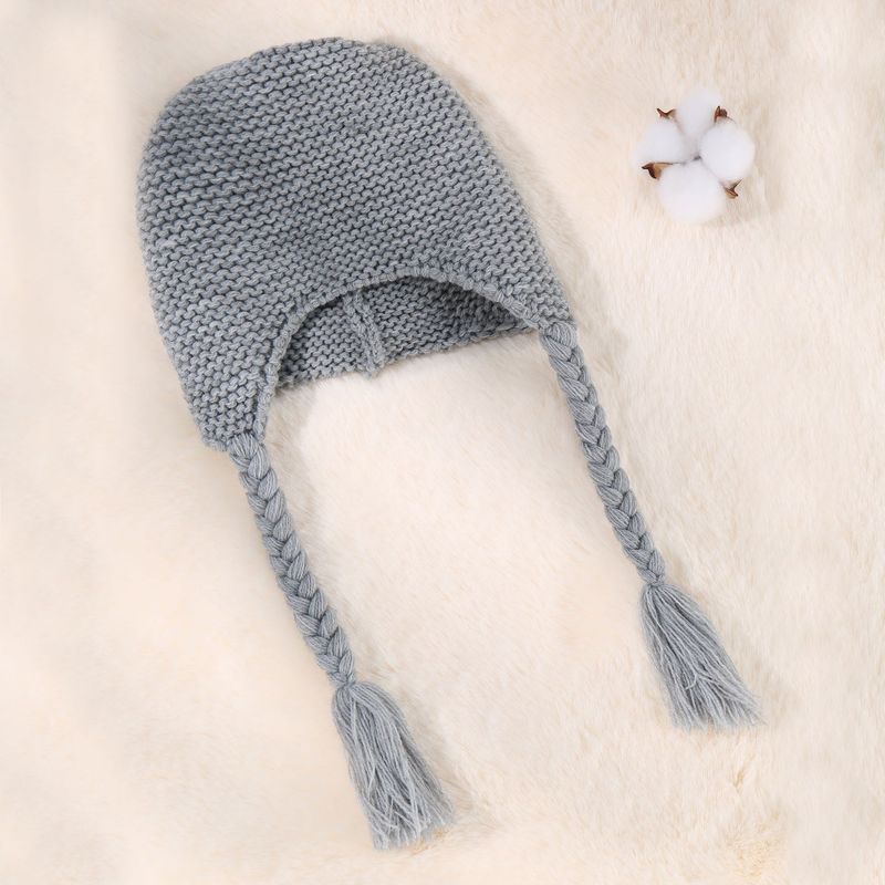 Babykleeder Elegant gestrickte Babyhoerballmütz_voghion.com