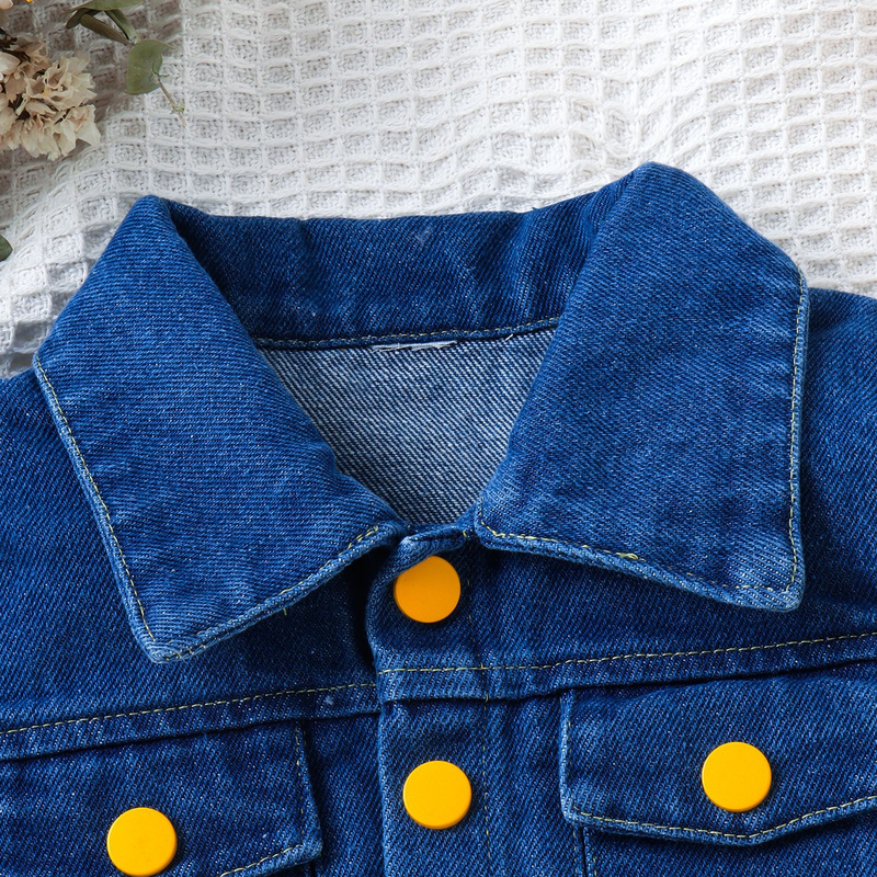 Otroški enobarvni kombinezon z naramnicami in črtami za pomlad/poletje 2024, jeans brezrokavnik, plašč za deklice_voghion.com