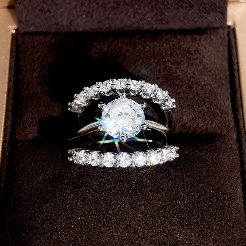 Cao Shi's Neue Mode OL Drei Set Luxus Tragen Ring Stärke_voghion.com