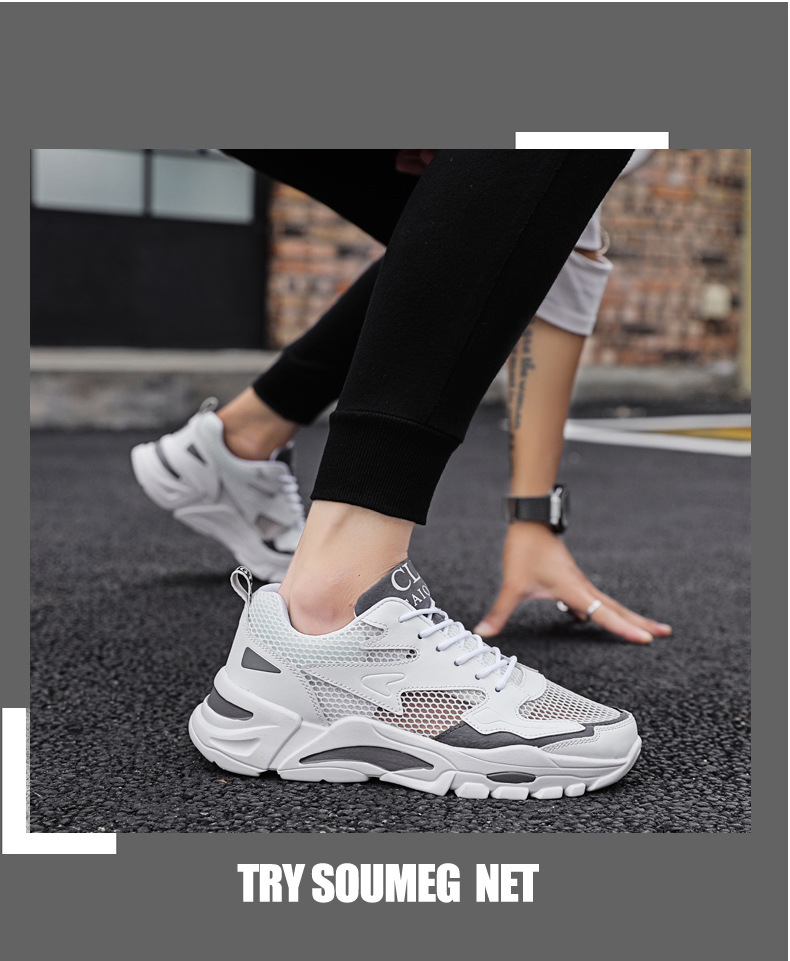 2024 summer mesh shoes men's shoes breathable hollow mesh small size young men's casual sports shoes running shoes_voghion.com