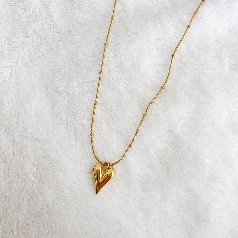 Collana a forma di cuore francese per donna, stile Ins, nuova catena per clavicola di alta qualità, a forma di cuore, lusso leggero di nicchia, vero amore_voghion.com
