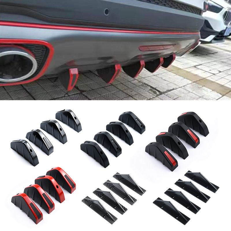 Alerón trasero envolvente pequeño con diseño de fibra de carbono triangular para coche universal, pieza decorativa_voghion.com