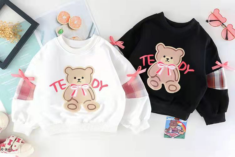 Bébé fille printemps et automne sweat à capuche ensemble printemps bébé deux pièces ensemble début printemps vêtements pour enfants fille printemps vêtements_voghion.com