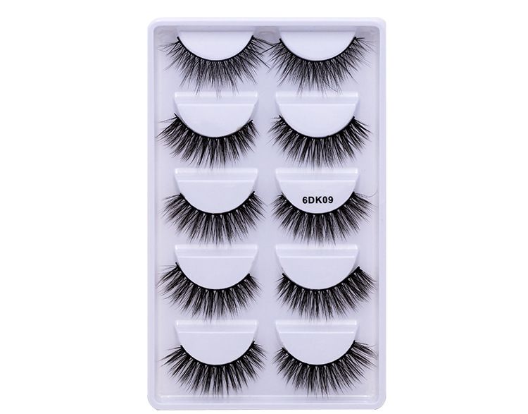 Lash extension set Multi-layer stereoscopic fiber false eyelashes 5 pairs of natural thick eyelashes slim long curling false eyelashes_voghion.com