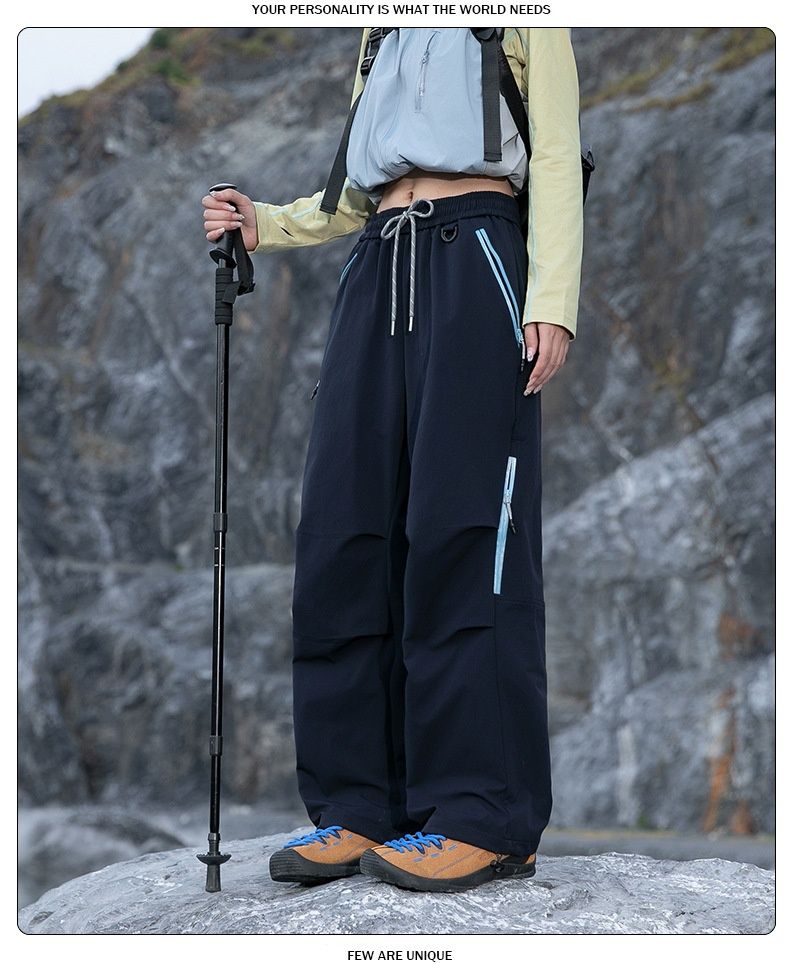 001 Jack Chuan Yang Outdoor Hiking Dopamine Cargo Casual For Women Quick-Dry Three-Proof Wide-Leg Jogger Pants_voghion.com