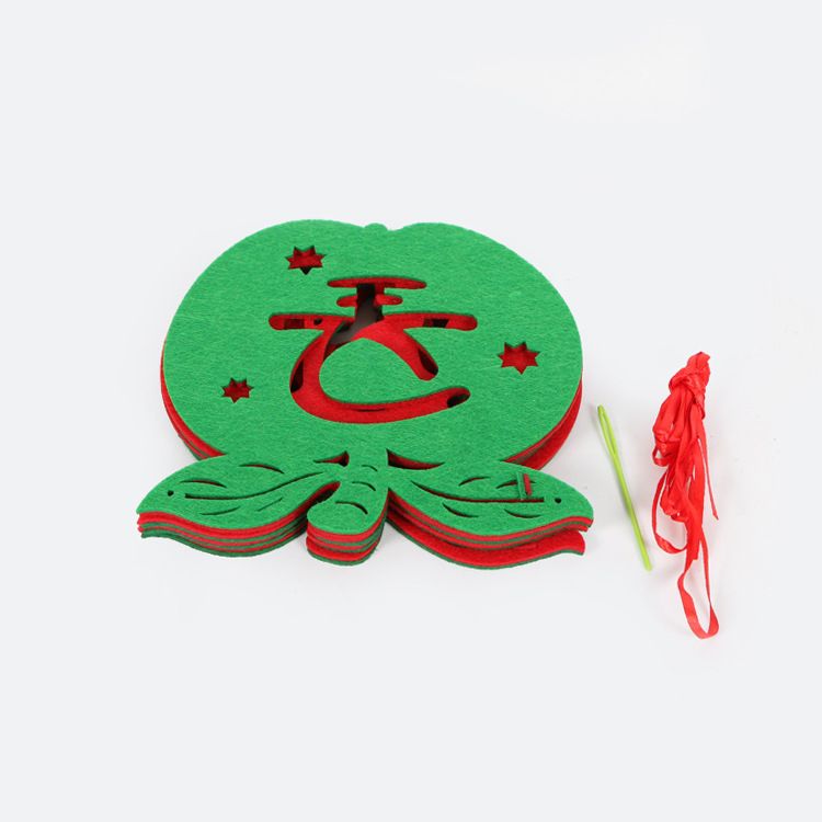 Ensemble de bannières décoratives de Noël à faire soi-même - 8 drapeaux triangulaires en tissu non tissé pour décorations d'arbre, de mur et de fête_voghion.com