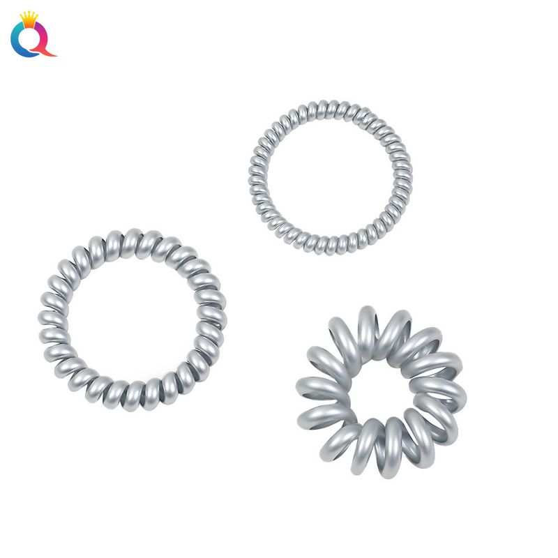 Elastici per capelli a spirale minimalisti - Elastici per capelli ad alta elasticità e anti-ammaccatura per donna (elastici per capelli alla moda con cordino telefonico, elastici per coda di cavallo senza cuciture)_voghion.com