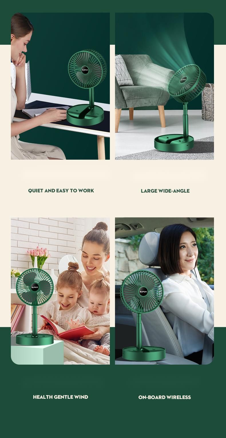 USB Desktop Fan Foldable Mini Multi-Functional Strong Wind Long Battery Life New Upgraded Large Capacity Outdoor_voghion.com