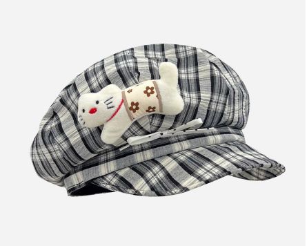 2025 Neue Herbst Kleine Karierte Damenmütze, Baskenmütze_voghion.com