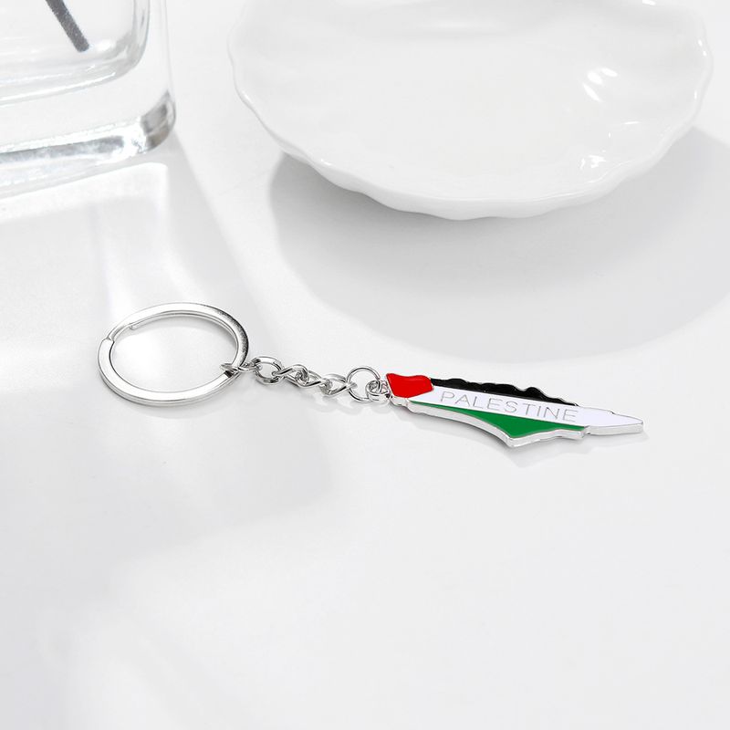 Palestine letters Palestine map flag keychain pendant decoration metal pendant accessories factory direct supply_voghion.com