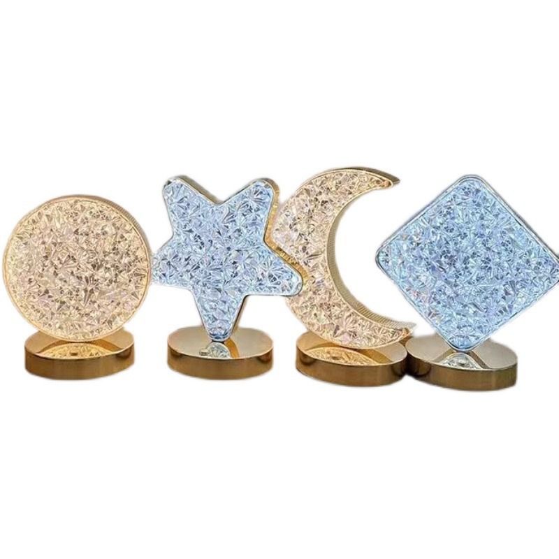 Dekorative Ambient Nachttischlampe Schlafzimmer Romantische Schreibtischlampe, Star Moon Kreatives Nachtlicht, Internet-Berühmtheit_voghion.com