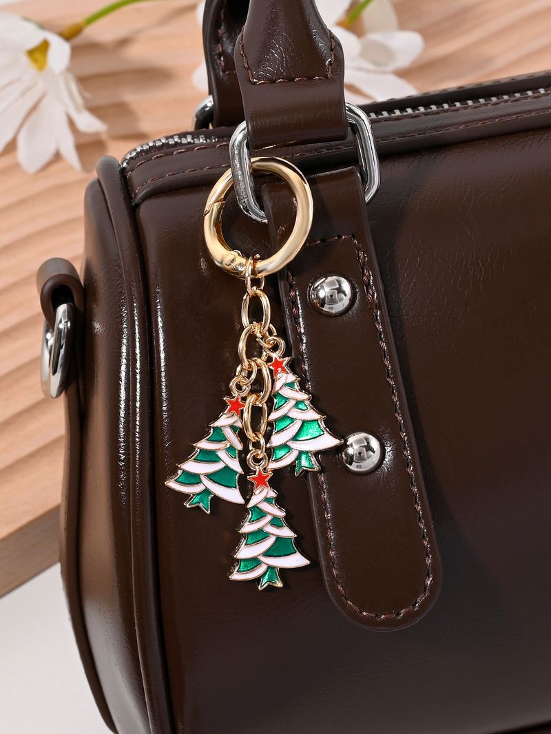 Christmas Tree Santa Claus Snowman Happy Pendant Keychain Bag Phone Charm_voghion.com