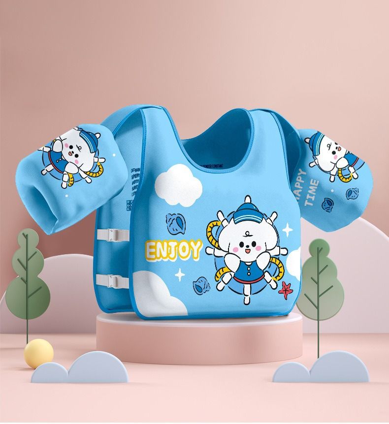 Nicht aufblasbare Auftriebsweste für Kinder, Jungen und Mädchen, schwimmender Ärmel-Armkreis für Baby-Anfänger_voghion.com