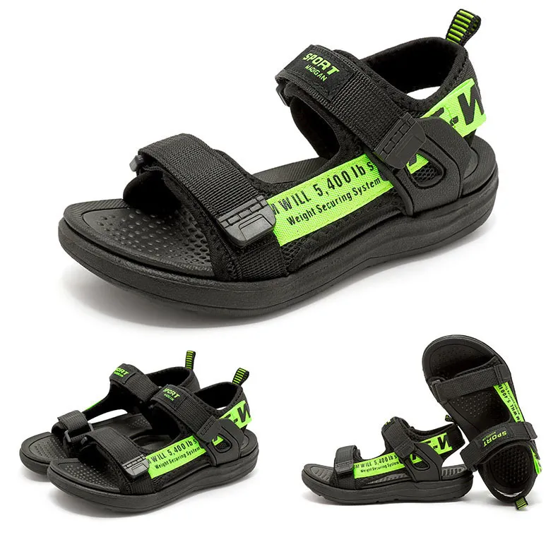 Sandali per bambini per ragazze e ragazzi, con tacco basso, casual, sportivi, estivi, in pelle, morbidi, da spiaggia, NBGAGA 230606_voghion.com