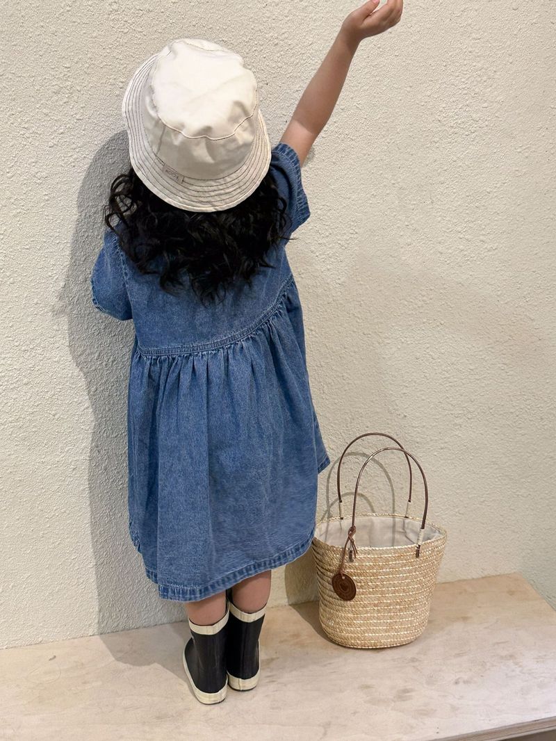 Trajes vaqueros de verano para niños, ropa de verano de manga corta para bebés, vestidos para niñas y hermanos, 2025_voghion.com