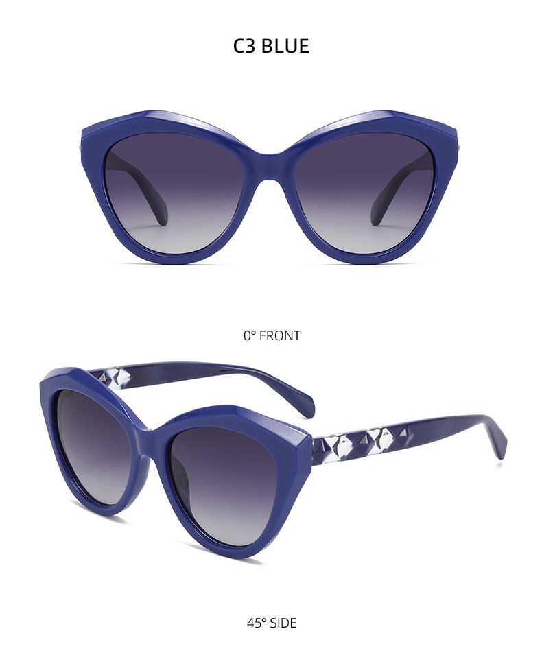 Polarisierte Cat-Eye-Sonnenbrille, diamantförmige Sonnenbrille für Damen mit High-End-Look und schmalem Gesicht, polarisierte Sonnenbrille T1260_voghion.com
