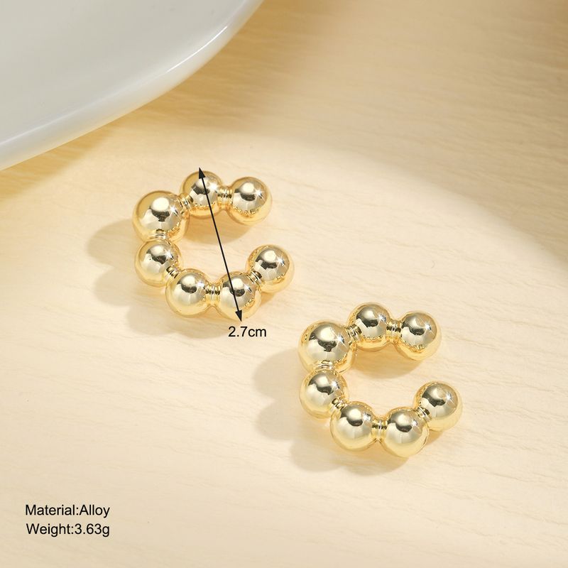 1 paire de manchettes d'oreilles élégantes en alliage de couleur unie avec étoile exagérée_voghion.com