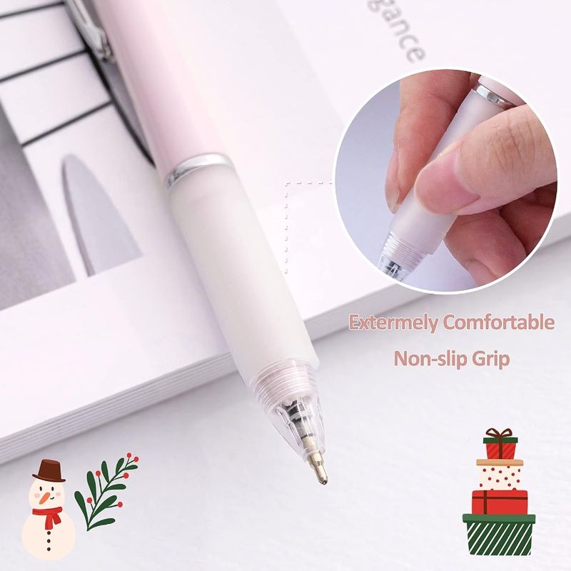 Ball Point Pen Black Ink Ballpoint Pens With Super Soft Grip Medium Point 1.0mm Office Pens 6 Pack_voghion.com