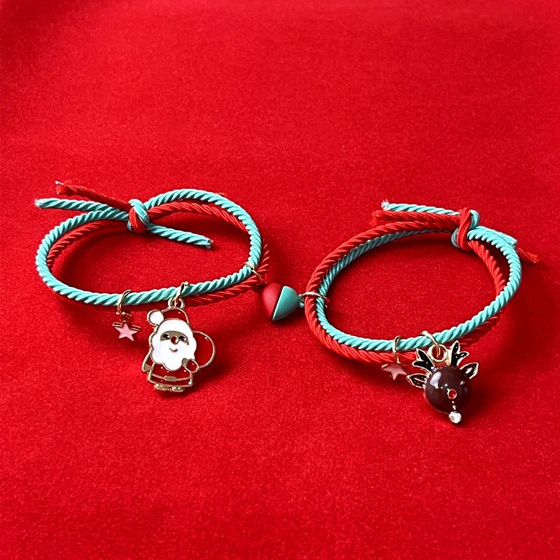 Christmas bracelet for girlfriends and boyfriends Christmas gifts ins jewelry hair band hair tie rubber band_voghion.com