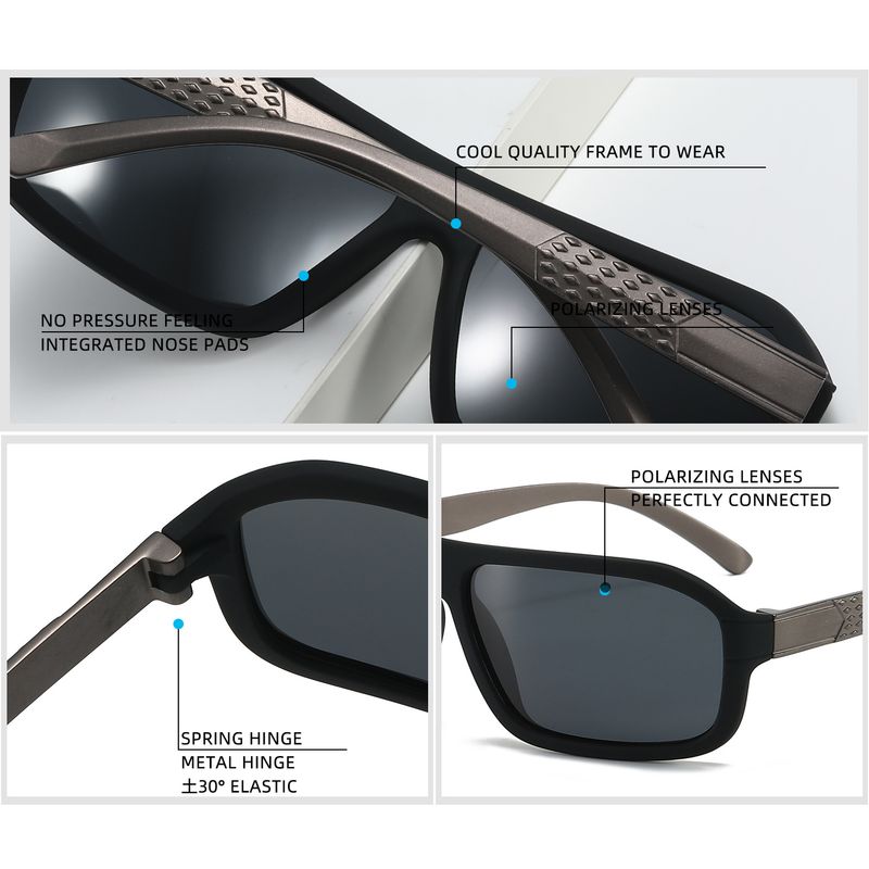 Occhiali da sole da uomo con montatura grande in alluminio, gambe con specchio Magnium TR polarizzato 505, occhiali da sole sportivi da ciclismo all'aperto, per guidatori e pescatori_voghion.com