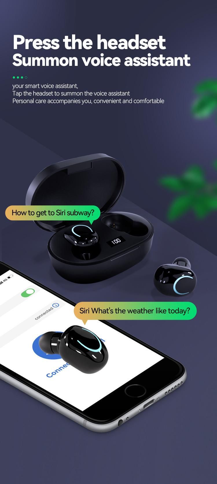 Nuovo X12 Wireless Bluetooth Ear Digital Display 5.3TWS Mini Auricolari Sport Auricolari Bluetooth A6S_voghion.com