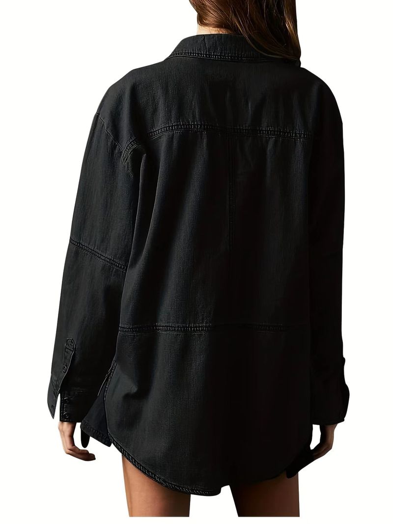 Damenbekleidung Langarmjacke V-Ausschnitt Modedesign Freizeitjacke_voghion.com