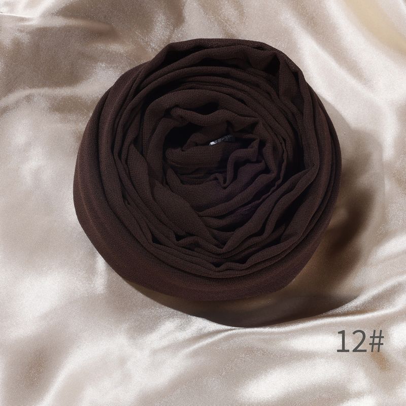 Chiffon Women's Head Wrap Long Scarf High-Quality Windproof Sandproof Headscarf All-Season Muslim Shawl_voghion.com