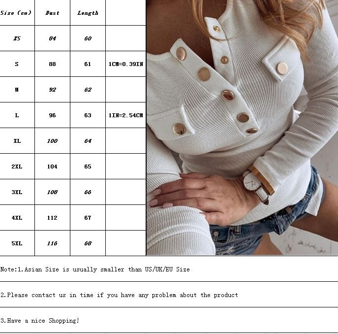 Maglietta casual a maniche lunghe con bottoni, nuova collezione autunnale da donna, taglia oversize, snellente, tinta unita_voghion.com
