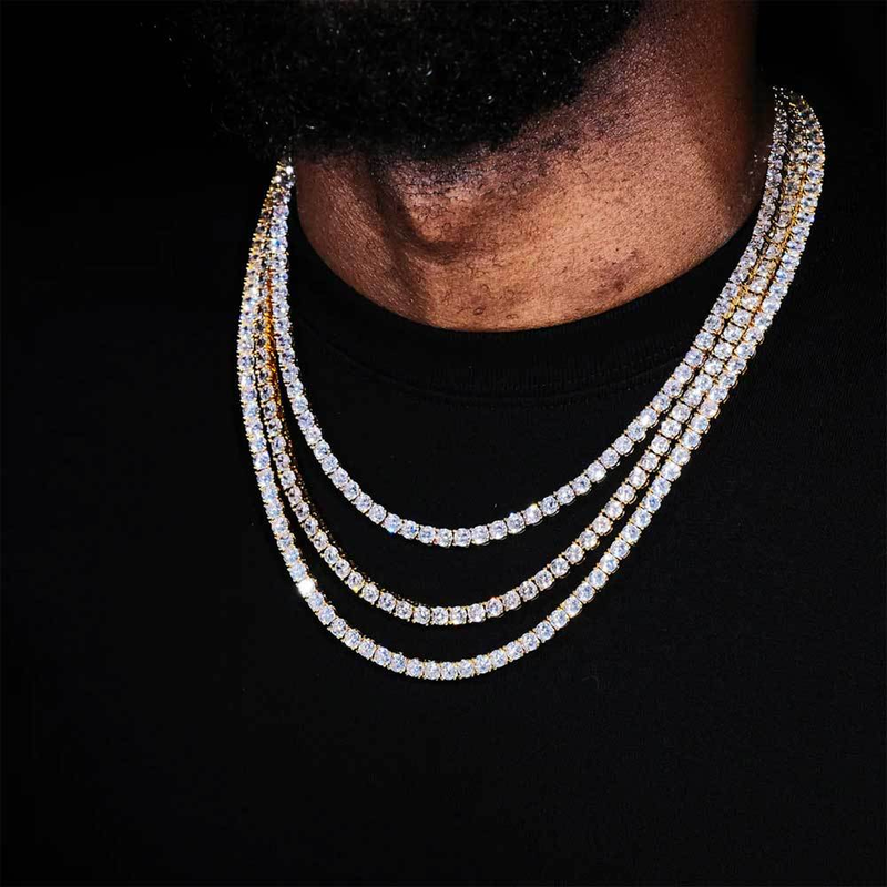Collier unisexe hip-hop en zircon et diamants pour homme et femme, accessoire de bijouterie haut de gamme_voghion.com