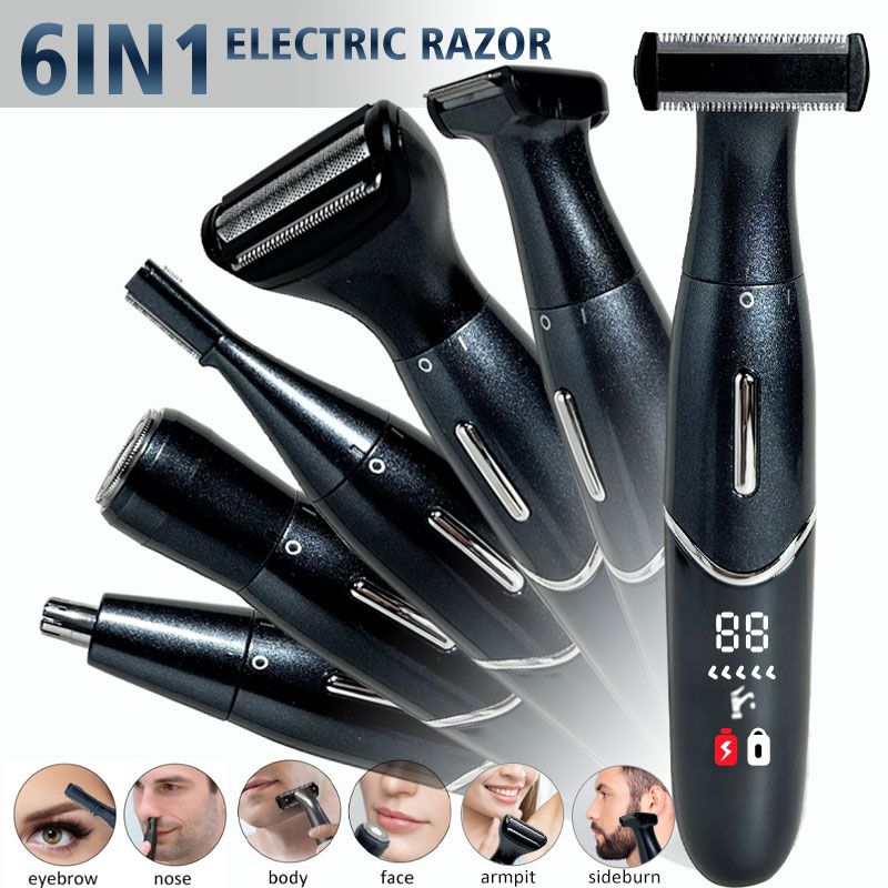 Intimate Areas Haircut Precision Shaver Men Bikini Line Sensitive Razor Balls Eggs Pubic Hair Shaving Trimmer Face Beard Clipper YCDC_voghion.com