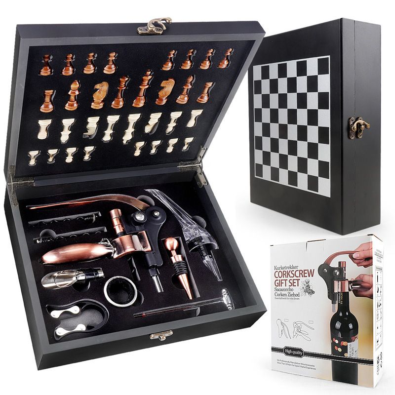 Heiße verkaufende Kaninchenkopf-Geschenkbox in Rot für hochwertige Weinflasche und Öffner_voghion.com