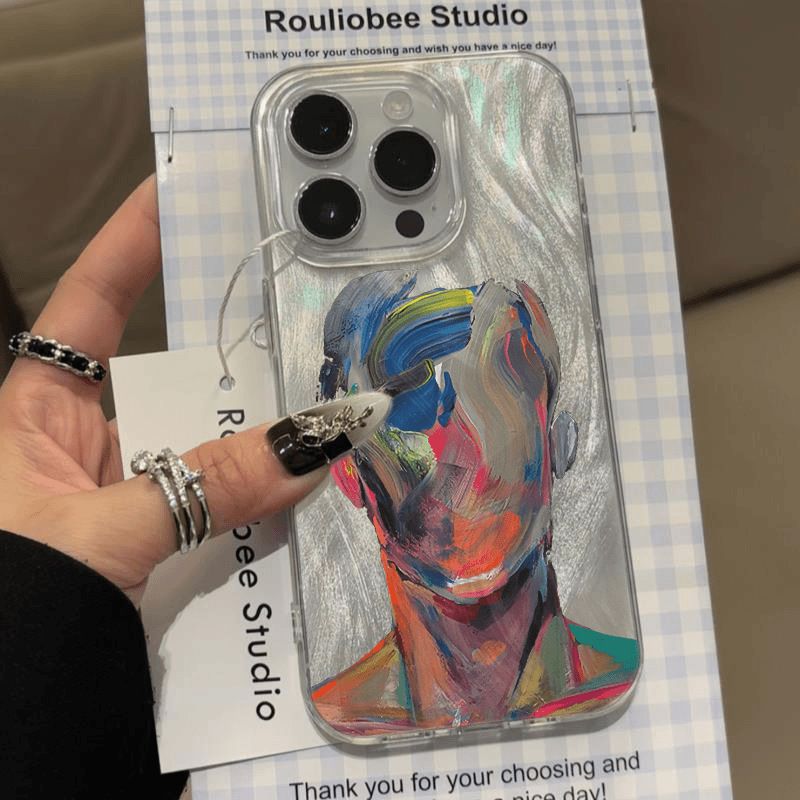 TechGlobe Dipinto a olio Graffiti Uomo Adatto per 17PROMAX Telefono IPhone16 Custodia rigida 14 Art 13 Foro grande 12_voghion.com