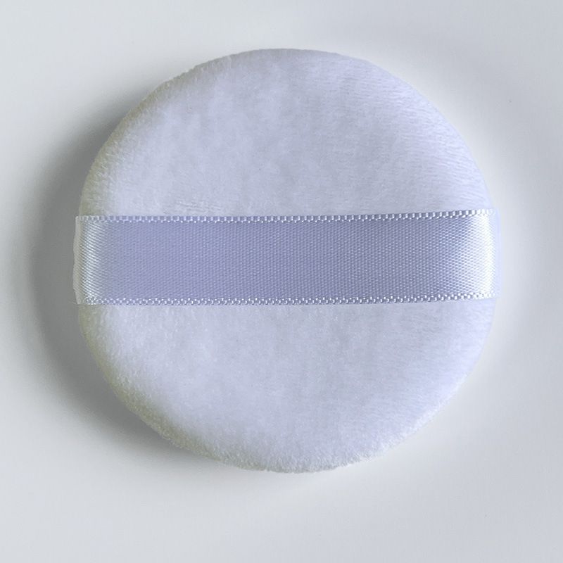Super Soft Crystal Velvet Black Short Hair Cushion Sponge Small Round Dry Setting Loose Powder Puff_voghion.com