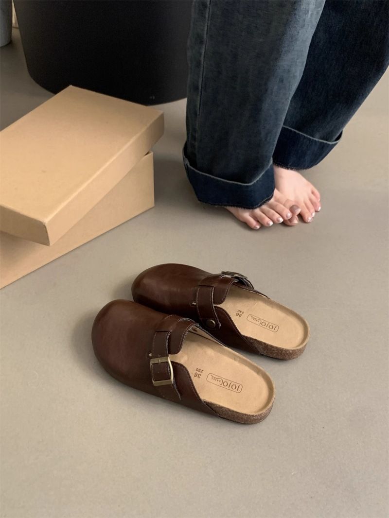 Zapatos de plataforma para mujer 2025, nuevos zapatos de estilo francés, cerrados, planos, informales y cómodos._voghion.com