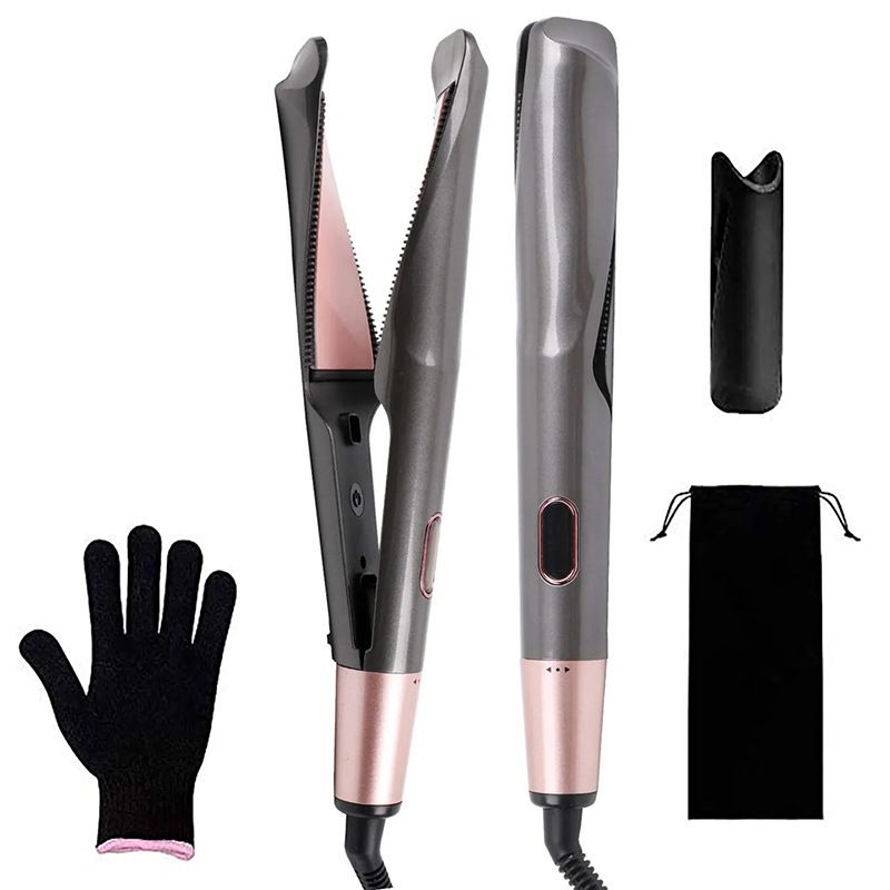 Neu Elektrische Automatische Spirale Lockenstab 2-in-1 Twist Gerade Lockenwickler Welle Haarglätter_voghion.com