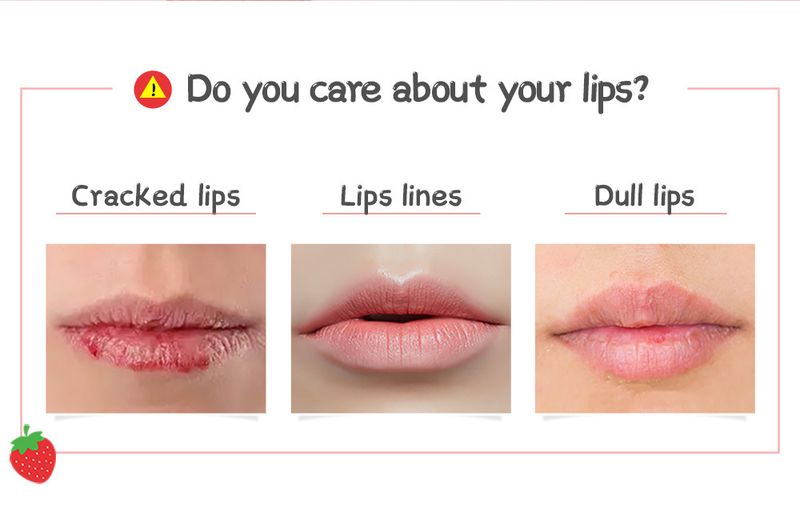 Lippenbalsam 18g Elastische und zarte Lippen Süße Erdbeere Feuchtigkeitsspendende englische Verpackung_voghion.com