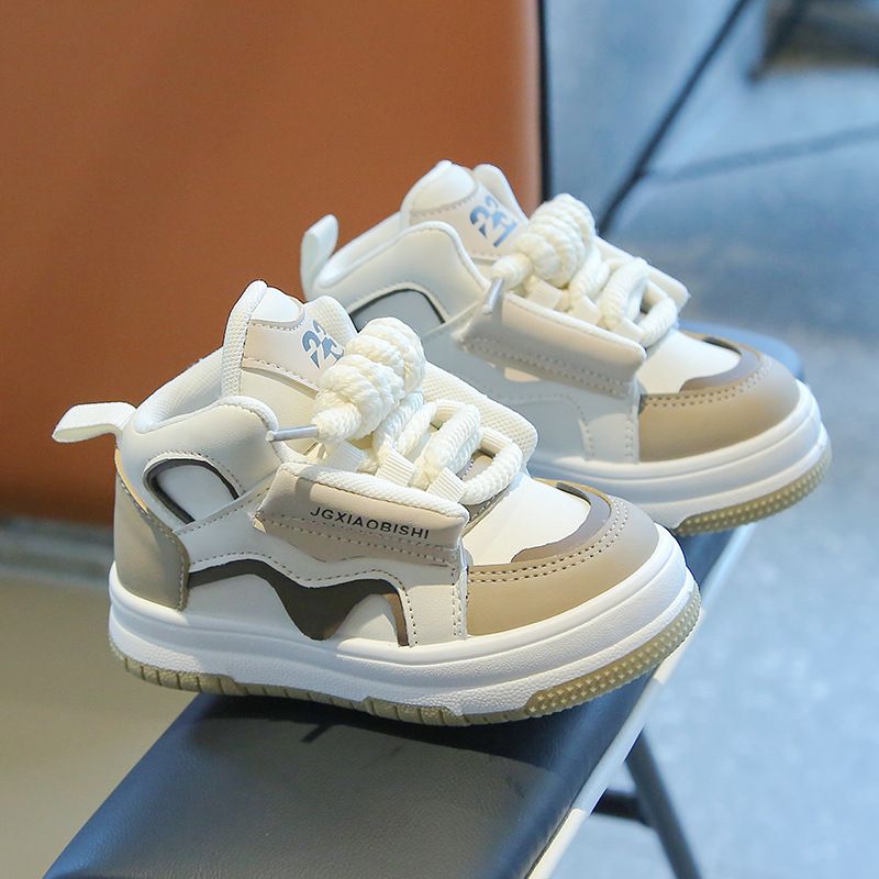 Kindersport 2025 Frühling und Herbst Jungen Casual Board High Top Mädchen Brotschuhe, Dopamin Baby Papa Schuhe_voghion.com
