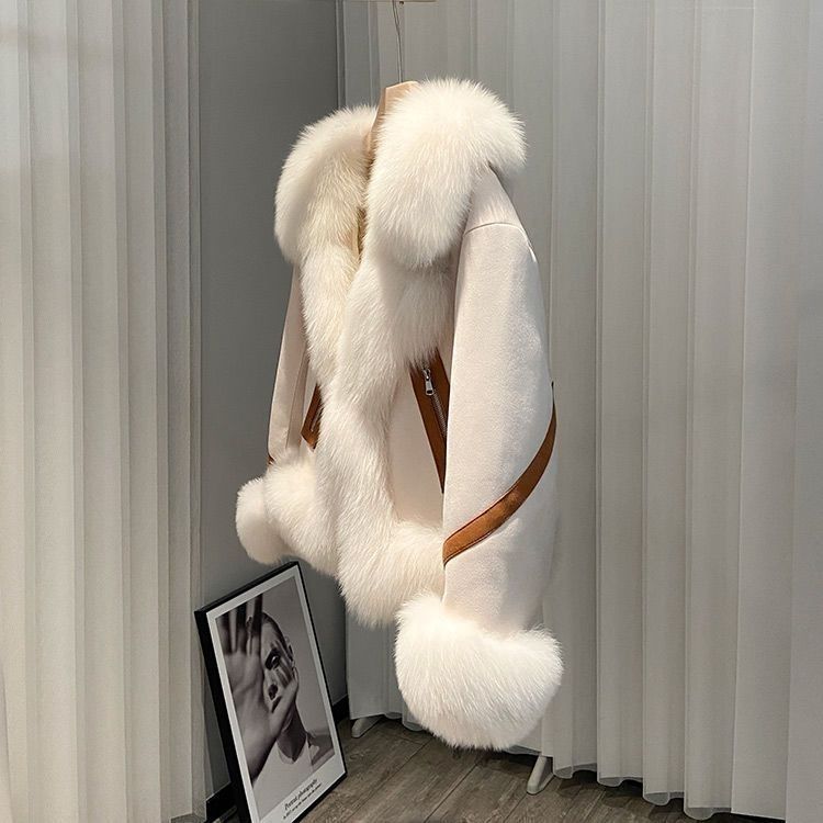 Vêtements pour femmes Manteau de fourrure Femme Court Automne et Hiver Nouveau Style Coton Épaississement Mode Manteau en daim Jeune_voghion.com