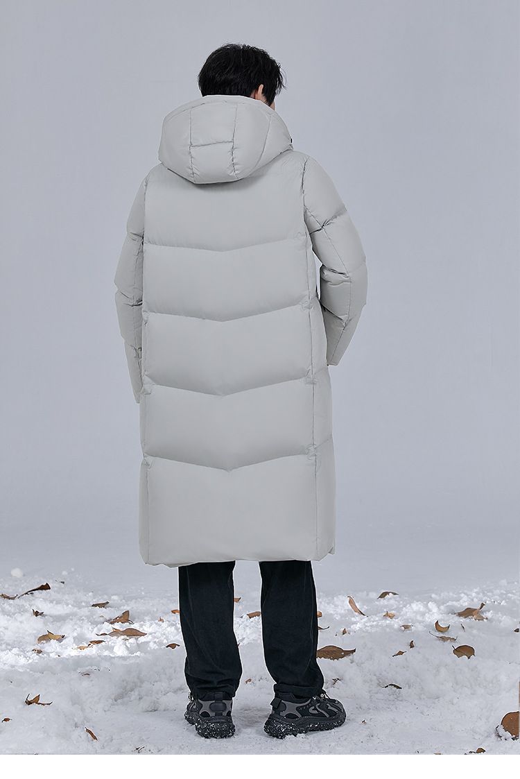 Parka für extrem kaltes Wetter für Herren – 700FP Premium-Daunenjacke mit abnehmbarer Kapuze (Gletschergrau/Schwarz, S-5XL, winddichtes und wasserabweisendes Außenmaterial)_voghion.com
