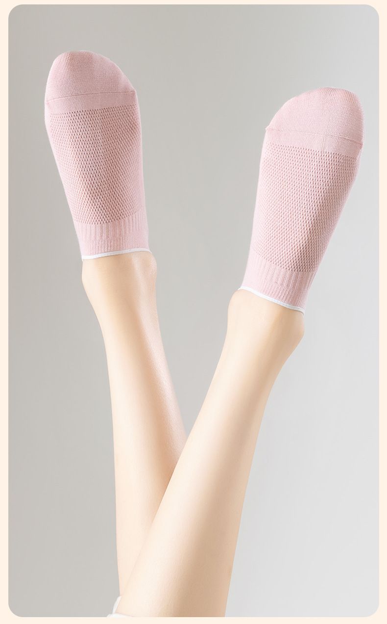 Women's Socks Spring And Summer Pure Cotton Socks Ladies Thin Cotton Mesh Socks Loose Summer Short Socks Invisible Socks Women's Socks_voghion.com